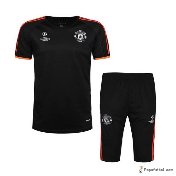 Camiseta Entrenamiento Manchester United Conjunto Completo 2016/17 Negro